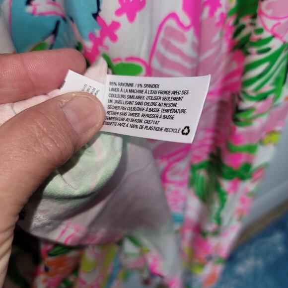 Lilly Pulitzer for Target Long Maxi Dress Strapless Elastic Waist Nosey Posey XL - Picture 5 of 6